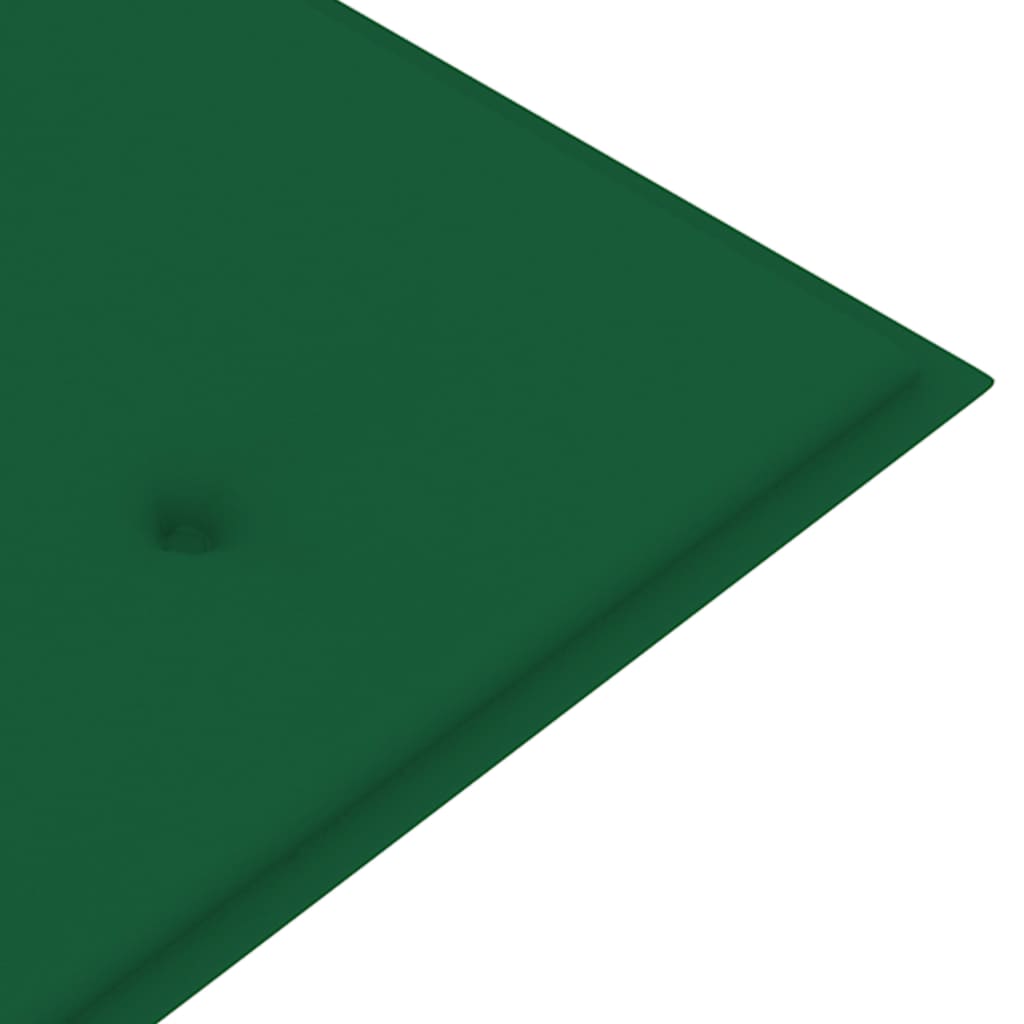 Bankje Batavia met groen kussen 150 cm massief teakhout