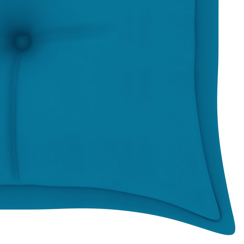 Bankje Batavia met lichtblauw kussen 150 cm massief teakhout
