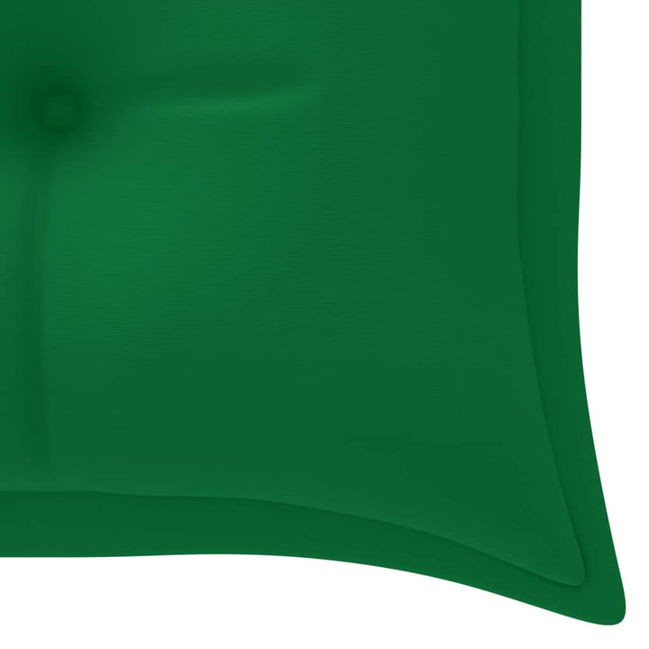 Bankje Batavia met groen kussen 150 cm massief teakhout