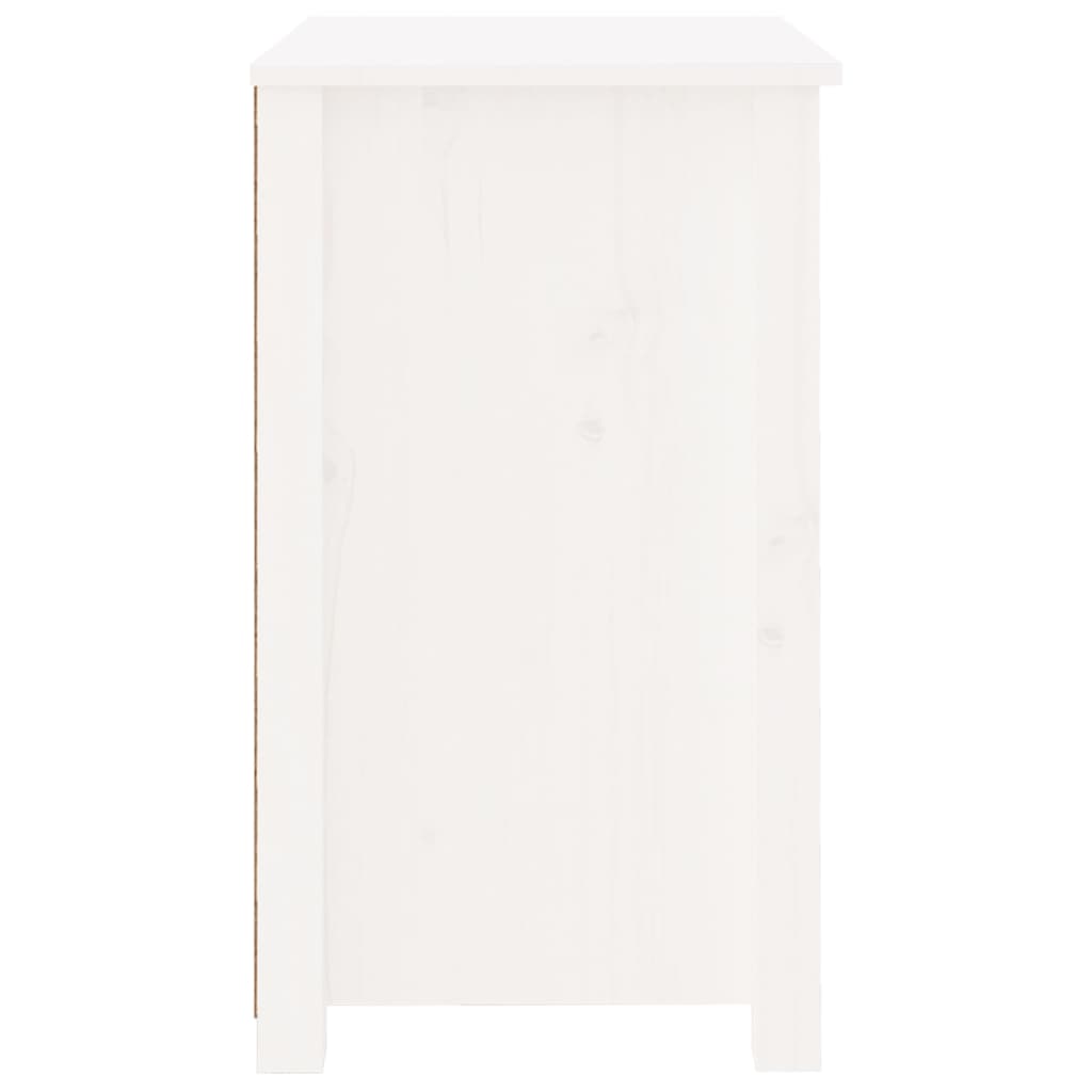 Nachtkastje 50x35x61,5 cm massief grenenhout wit