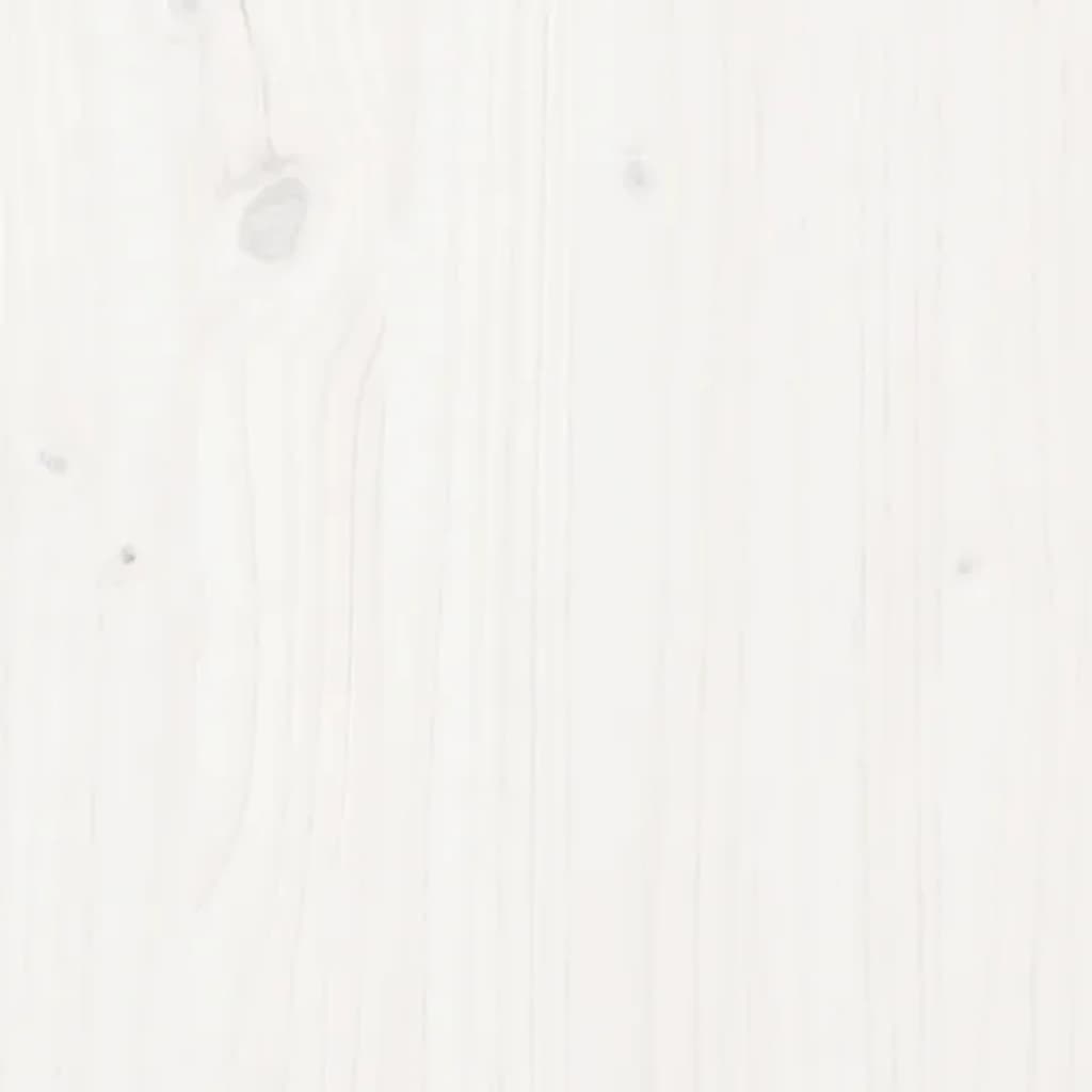 Nachtkastje 40x35x61,5 cm massief grenenhout wit