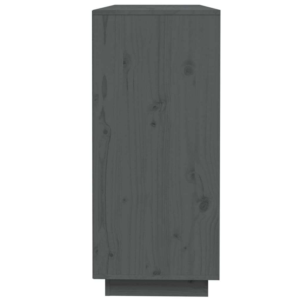 Dressoir 110,5x35x80 cm massief grenenhout grijs