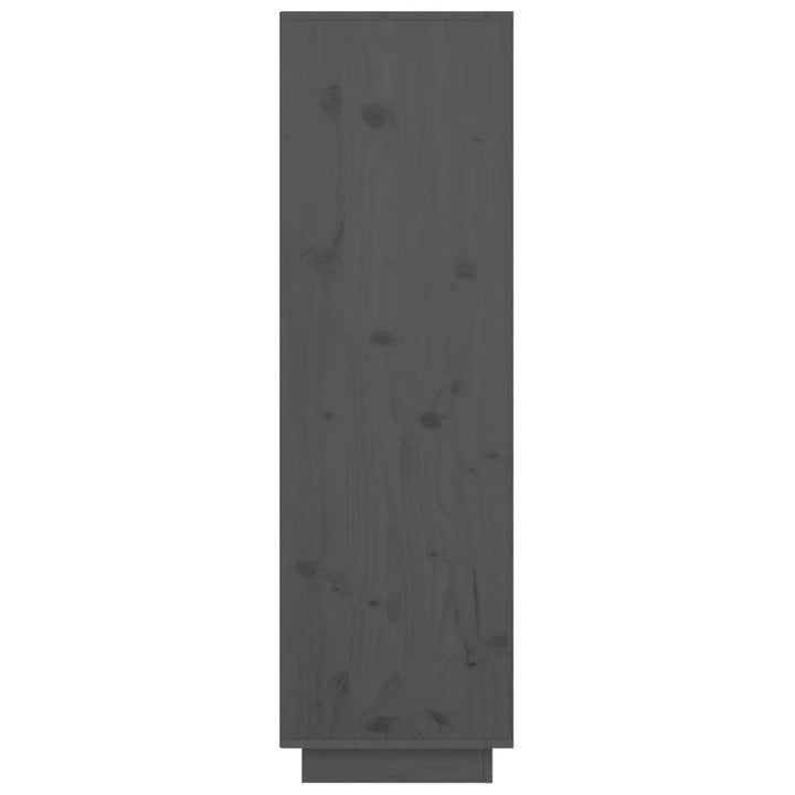 Hoge kast 38x35x117 cm massief grenenhout grijs