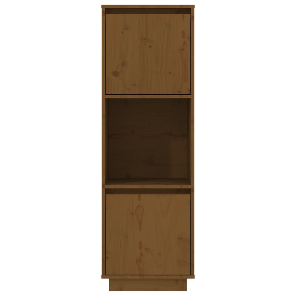 Hoge kast 38x35x117 cm massief grenenhout honingbruin