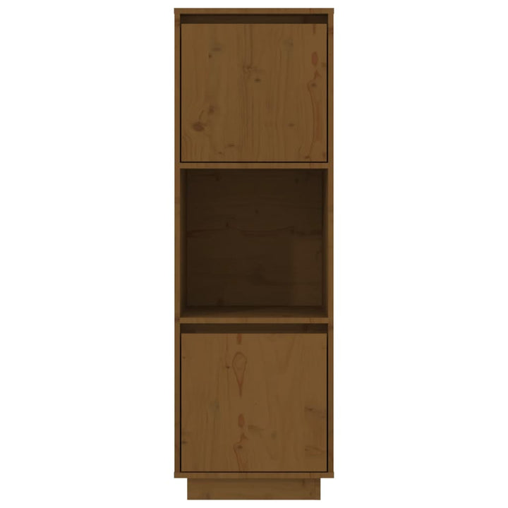 Hoge kast 38x35x117 cm massief grenenhout honingbruin