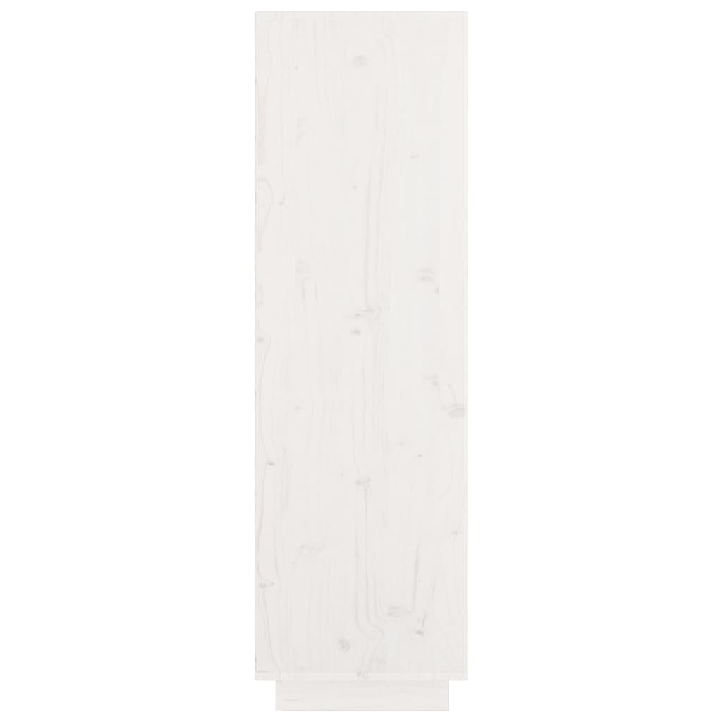 Hoge kast 74x35x117 cm massief grenenhout wit