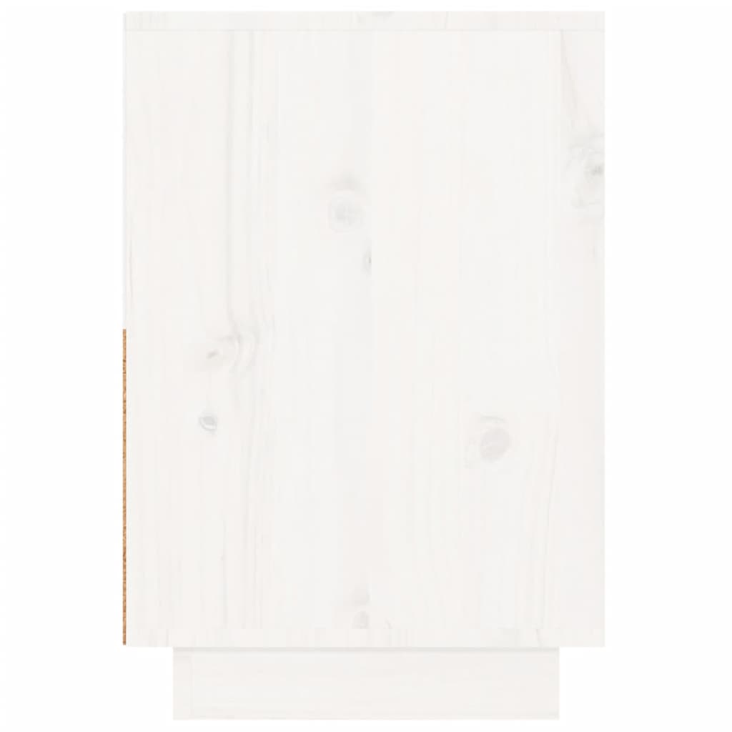 Nachtkastje 60x34x51 cm massief grenenhout wit