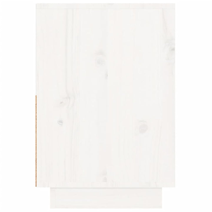 Nachtkastje 60x34x51 cm massief grenenhout wit