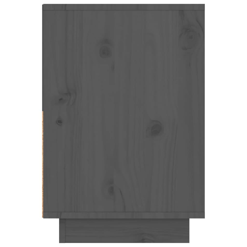 Nachtkastjes 2 st 60x34x51 cm massief grenenhout grijs