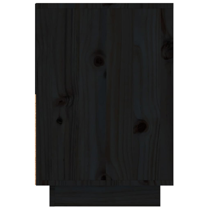 Nachtkastje 60x34x51 cm massief grenenhout zwart