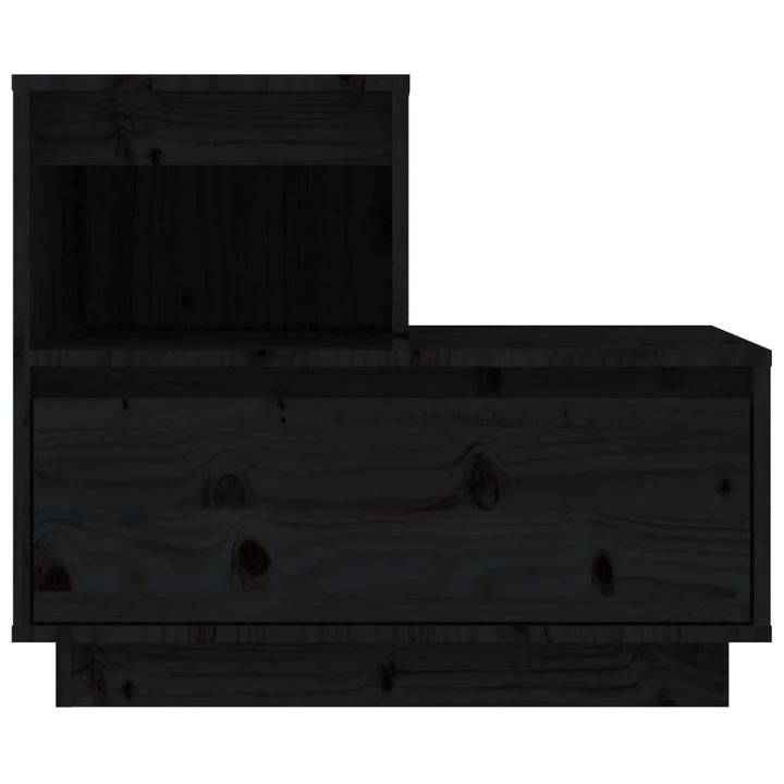 Nachtkastjes 2 st 60x34x51 cm massief grenenhout zwart
