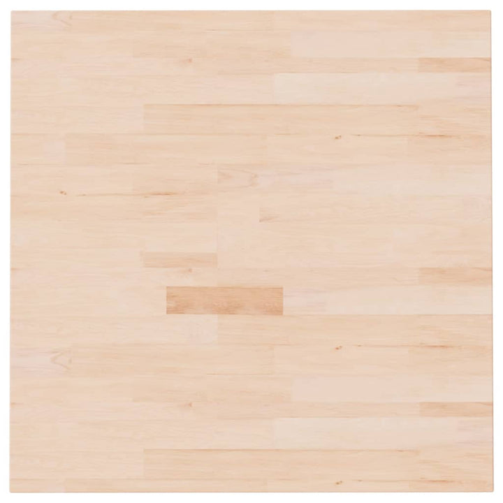 Tafelblad vierkant 70x70x2,5 cm onbehandeld massief eikenhout