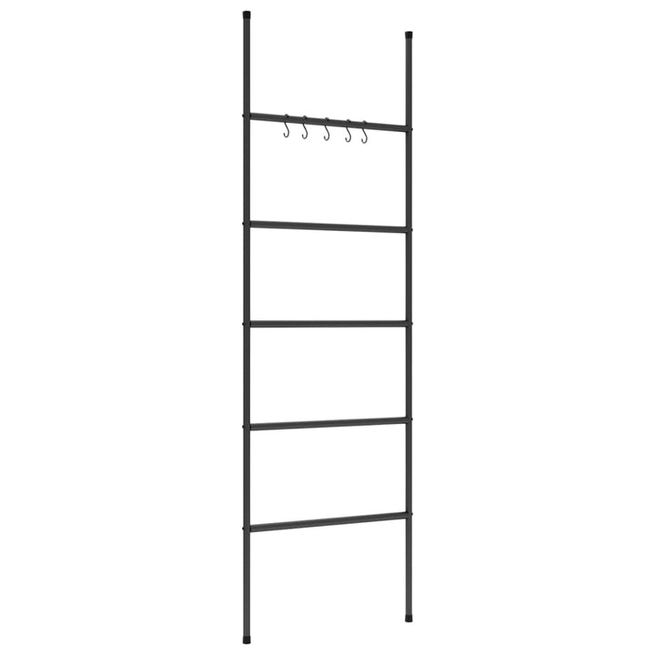 Handdoekenrek ladder met 5 lagen 58x175 cm ijzer zwart