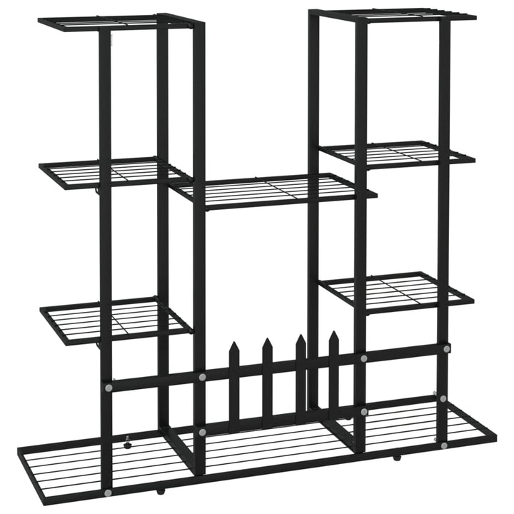 Bloemenstandaard 94,5x25x89 cm ijzer zwart