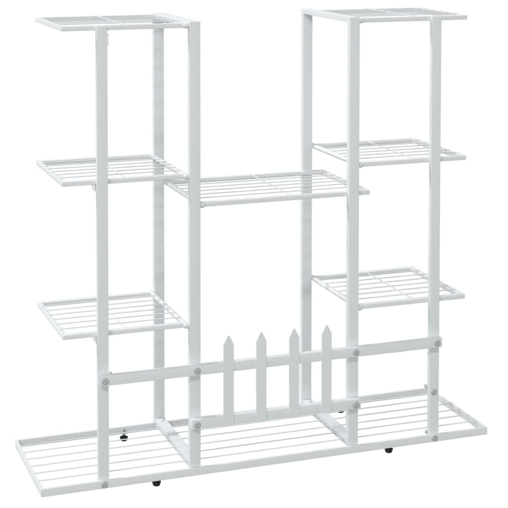 Bloemenstandaard 94,5x25x89 cm ijzer wit