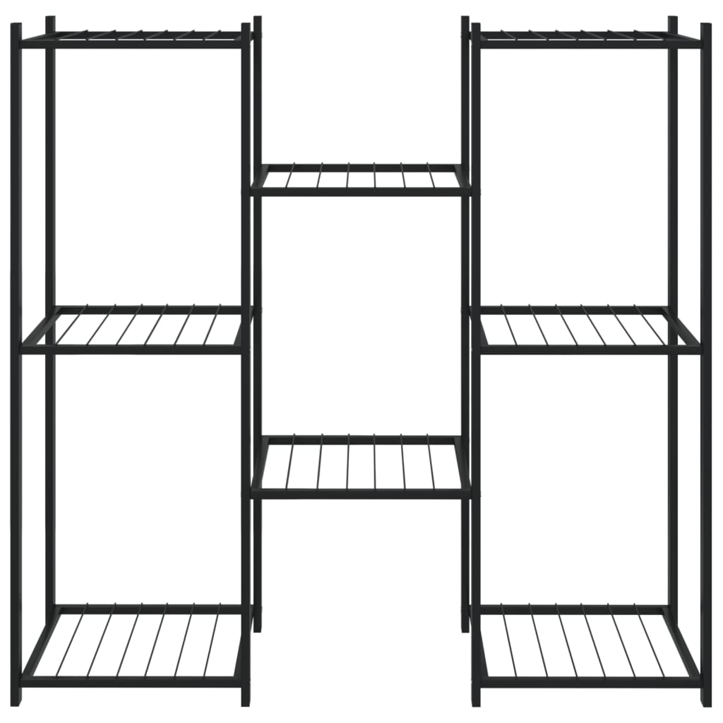 Bloemenstandaard 83x25x80 cm ijzer zwart