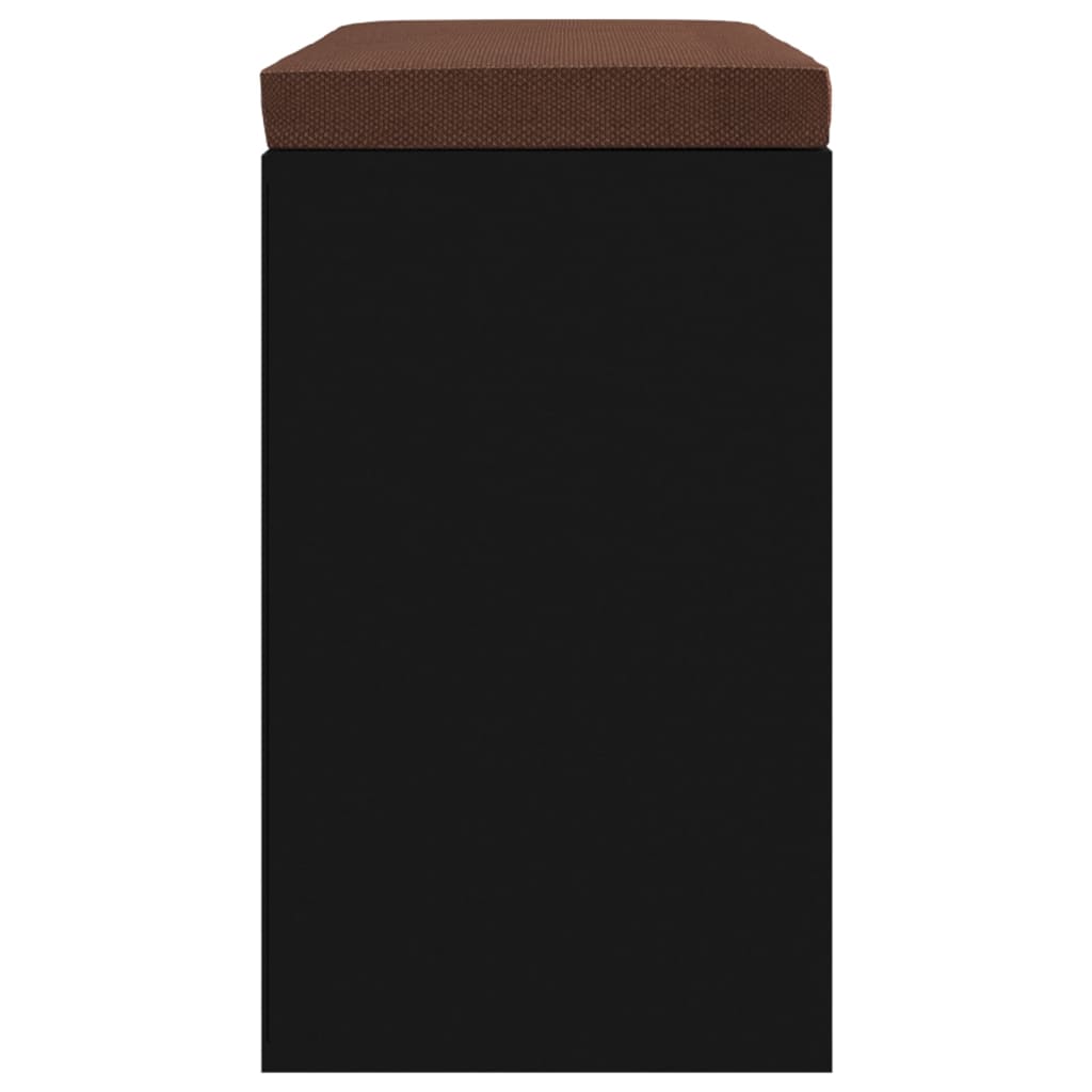 Schoenenbank 103x30x48 cm bewerkt hout zwart