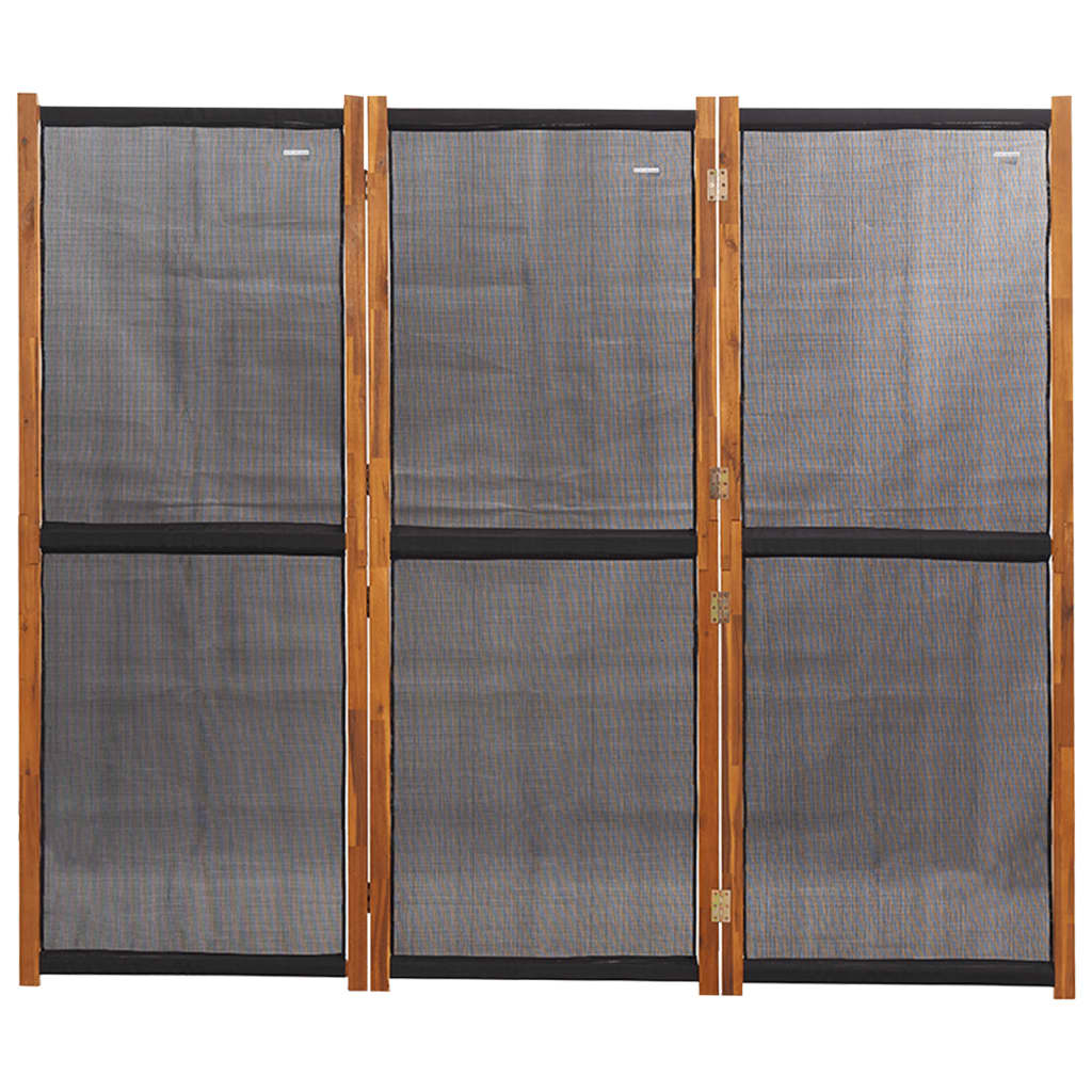 Kamerscherm met 3 panelen 210x180 cm zwart