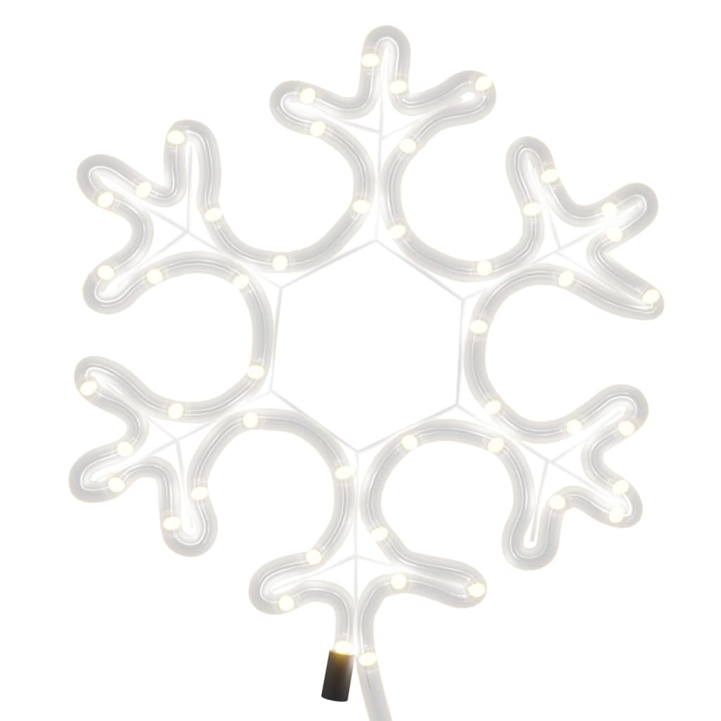 Kerstfiguur Sneeuwvlok met 48 LED's warmwit