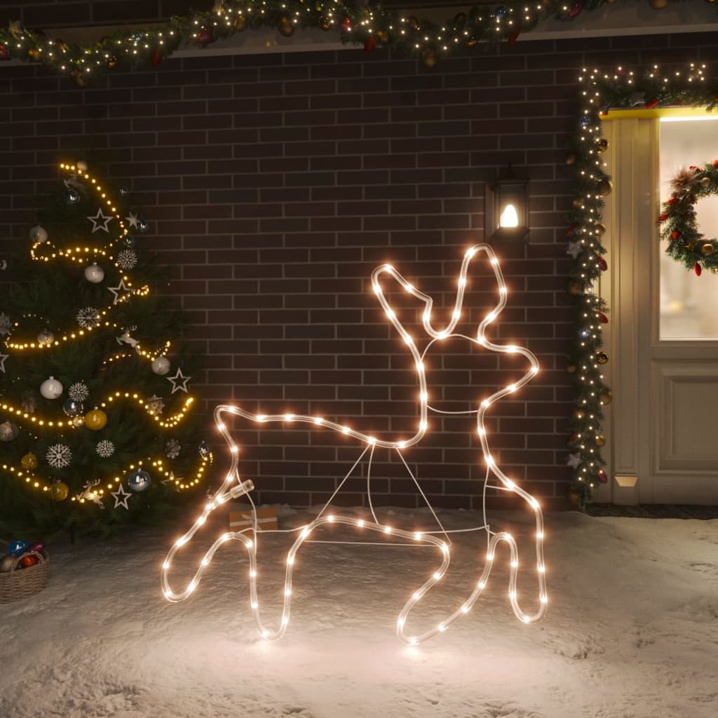Kerstfiguur rendier met 72 LED's warmwit
