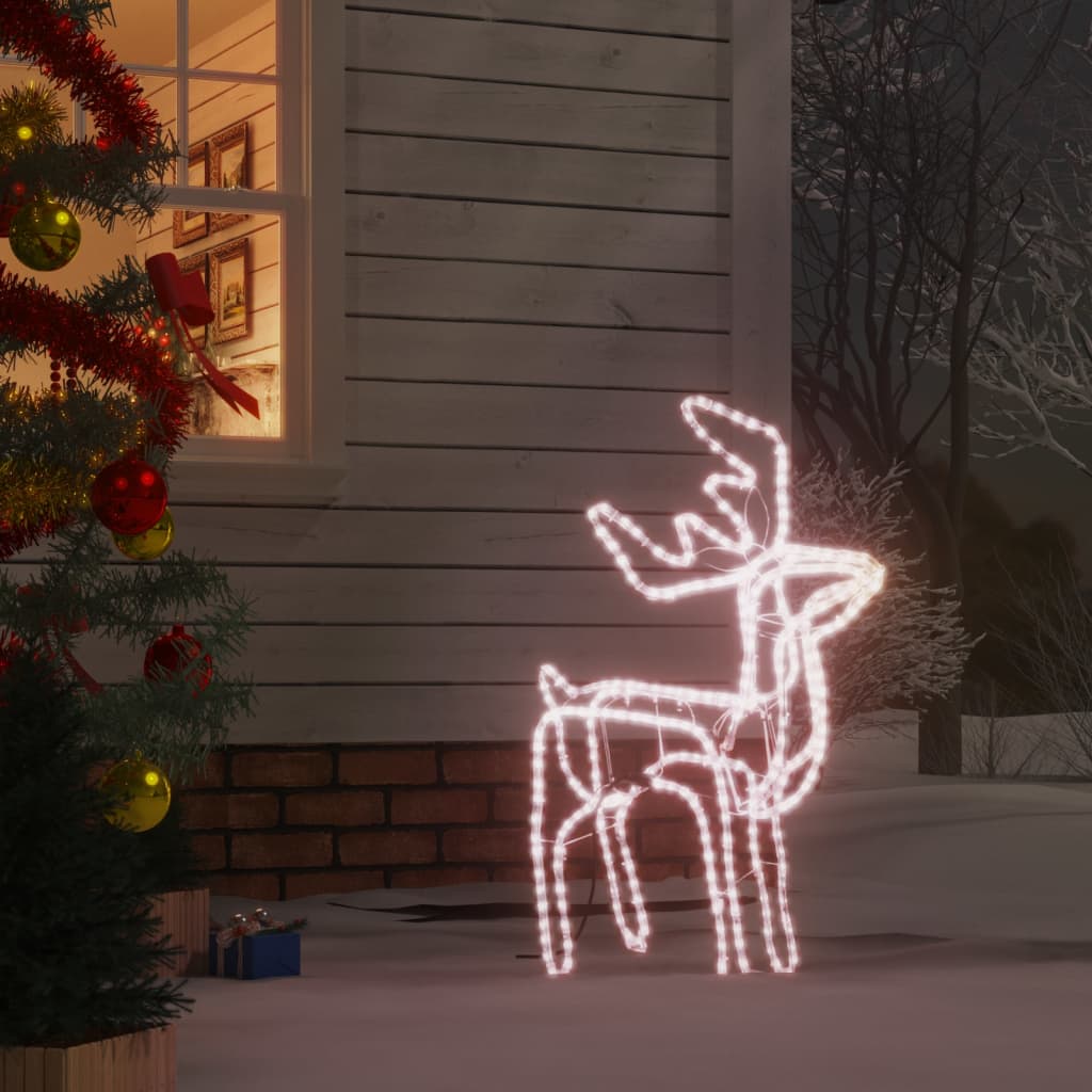 Kerstfiguur rendier inklapbaar met 192 LED's warmwit