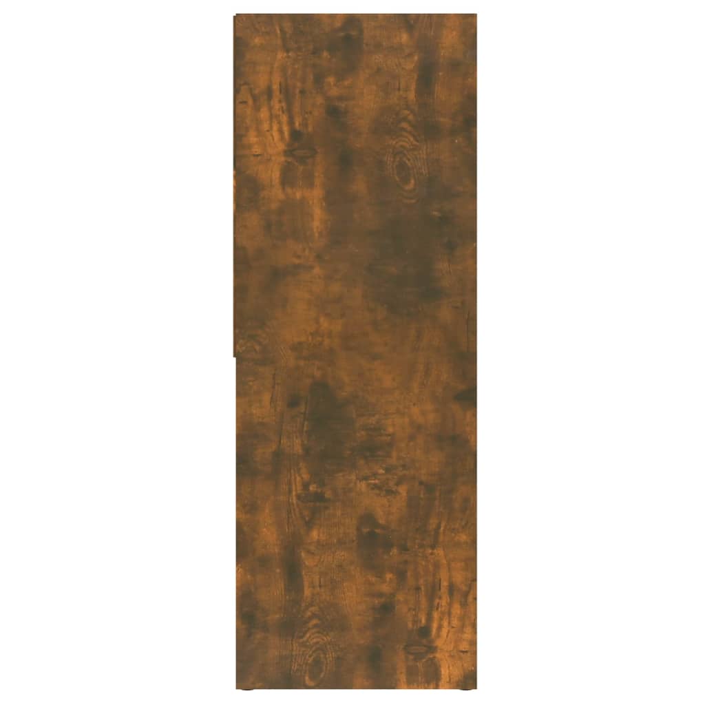 Boekenkast 67x24x161 cm bewerkt hout gerookt eikenkleurig