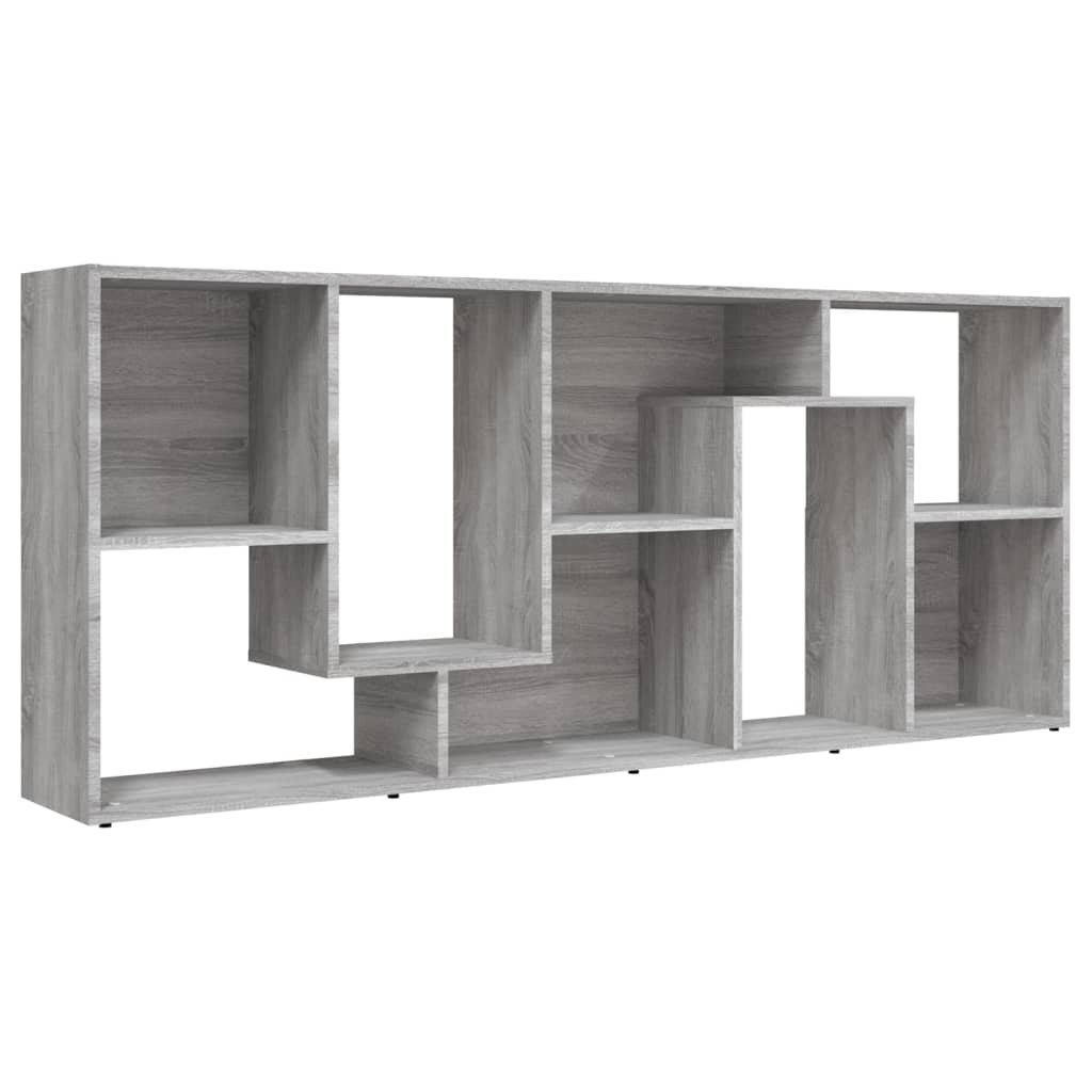 Boekenkast 67x24x161 cm bewerkt hout grijs sonoma eikenkleurig