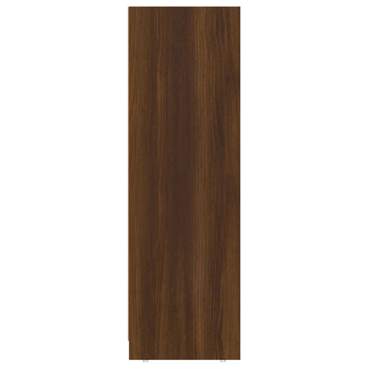 Badkamerkast 30x30x95 cm bewerkt hout bruineikenkleurig