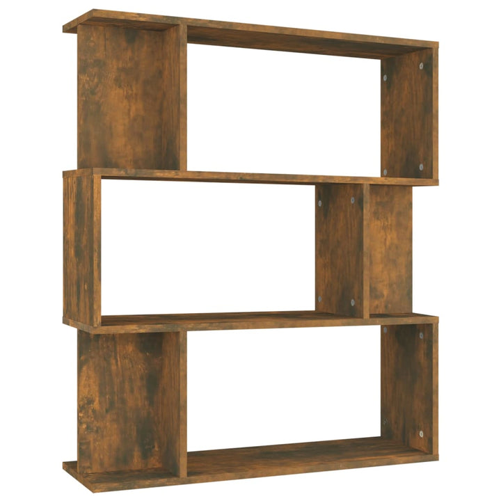 Boekenkast / kamerscherm 80x24x96 cm bewerkt hout gerookt eiken