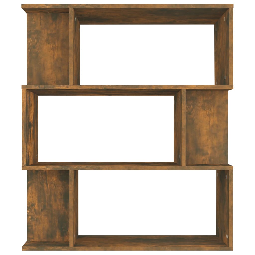 Boekenkast / kamerscherm 80x24x96 cm bewerkt hout gerookt eiken