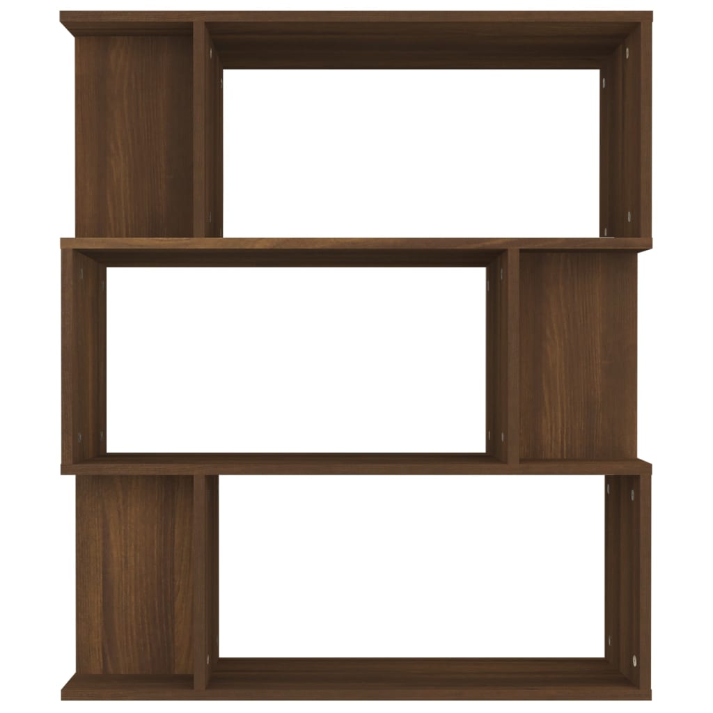 Boekenkast / kamerscherm 80x24x96 cm bewerkt hout bruineiken