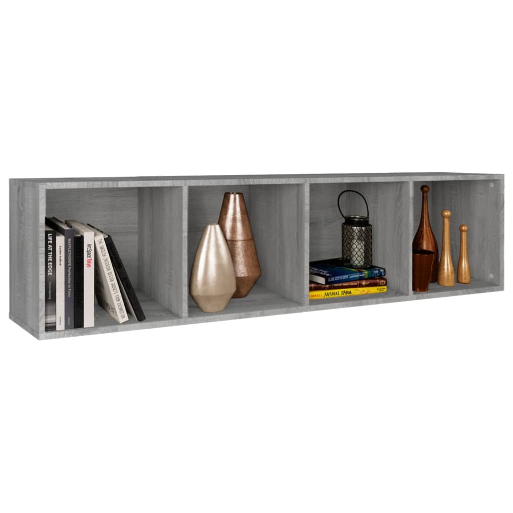 Boekenkast / tv-meubel 36x30x143 cm grijs sonoma eikenkleurig