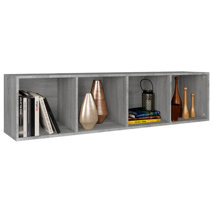 Boekenkast / tv-meubel 36x30x143 cm grijs sonoma eikenkleurig