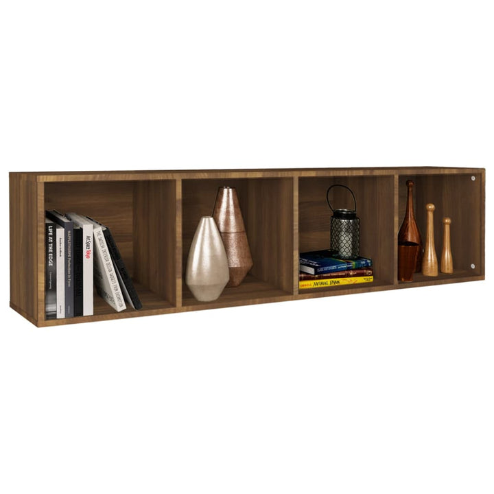 Boekenkast / tv-meubel 36x30x143 cm bruineikenkleurig