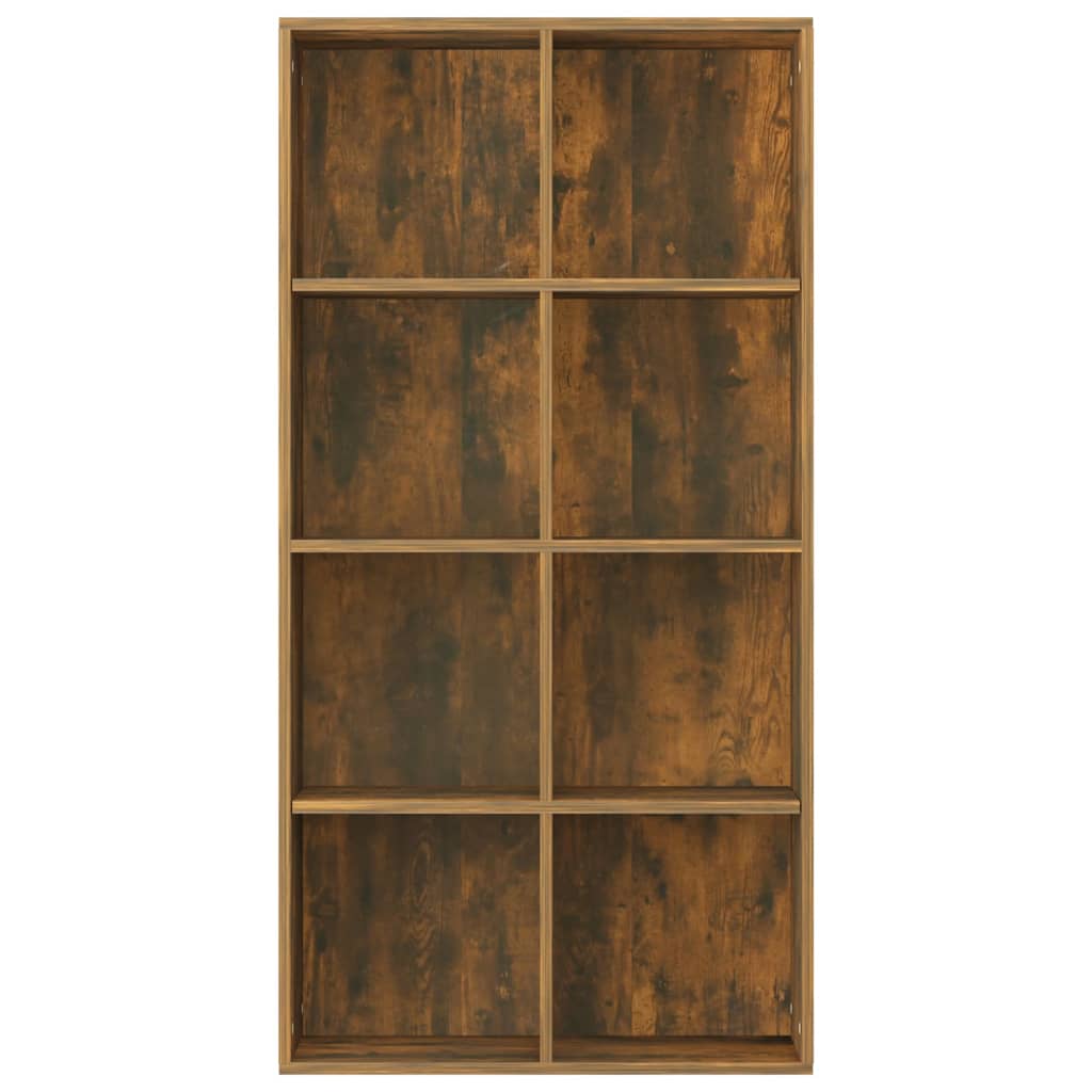 Boekenkast 66x30x130 cm bewerkt hout gerookt eikenkleurig