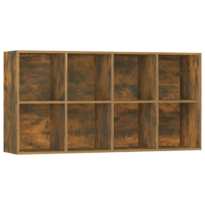 Boekenkast 66x30x130 cm bewerkt hout gerookt eikenkleurig