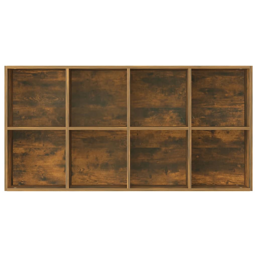 Boekenkast 66x30x130 cm bewerkt hout gerookt eikenkleurig