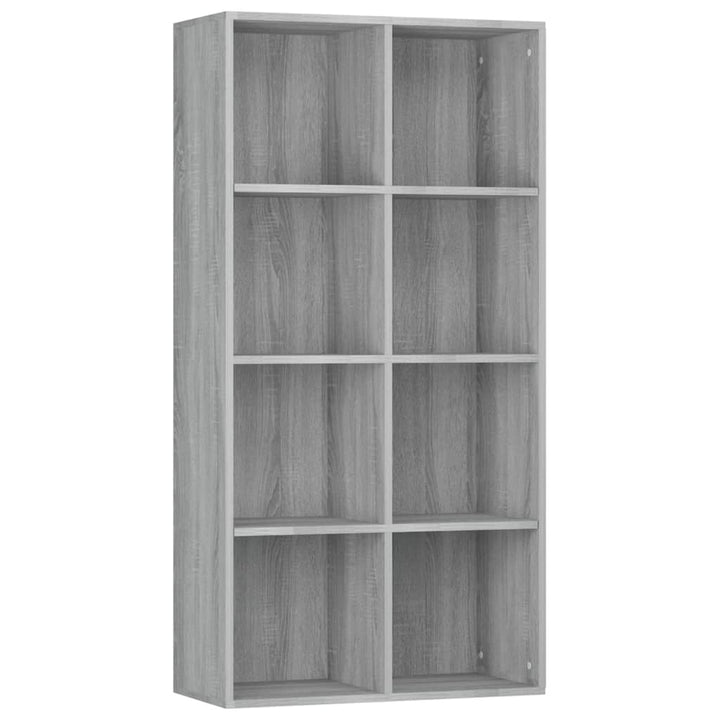 Boekenkast 66x30x130 cm bewerkt hout sonoma grijs