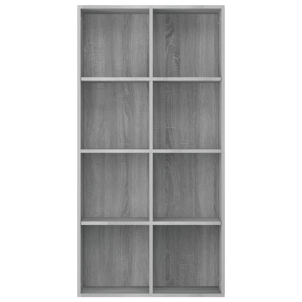 Boekenkast 66x30x130 cm bewerkt hout sonoma grijs