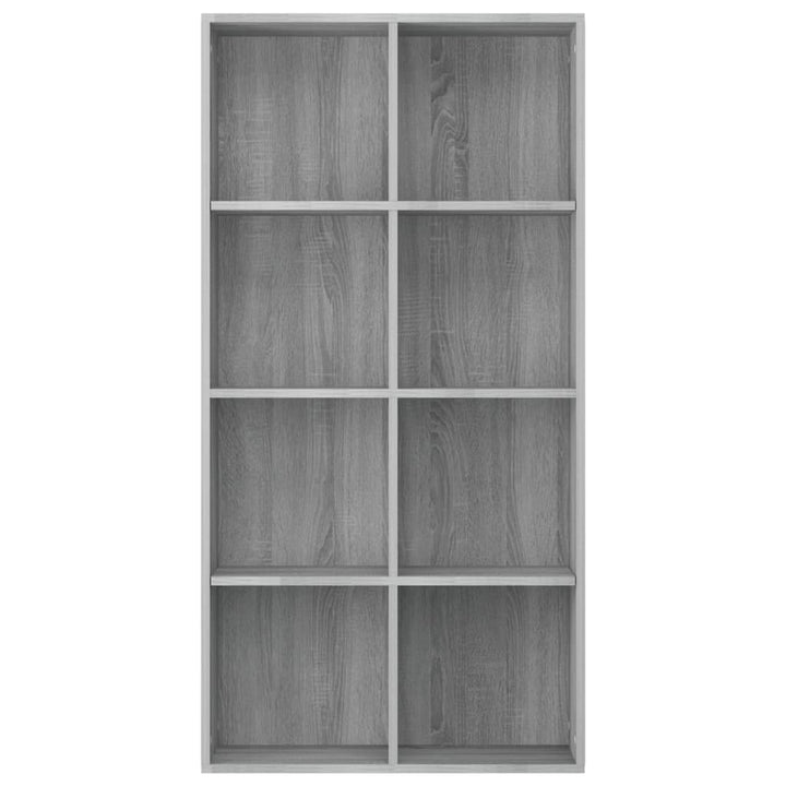 Boekenkast 66x30x130 cm bewerkt hout sonoma grijs