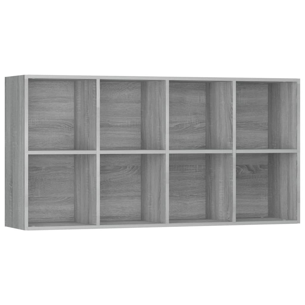 Boekenkast 66x30x130 cm bewerkt hout sonoma grijs