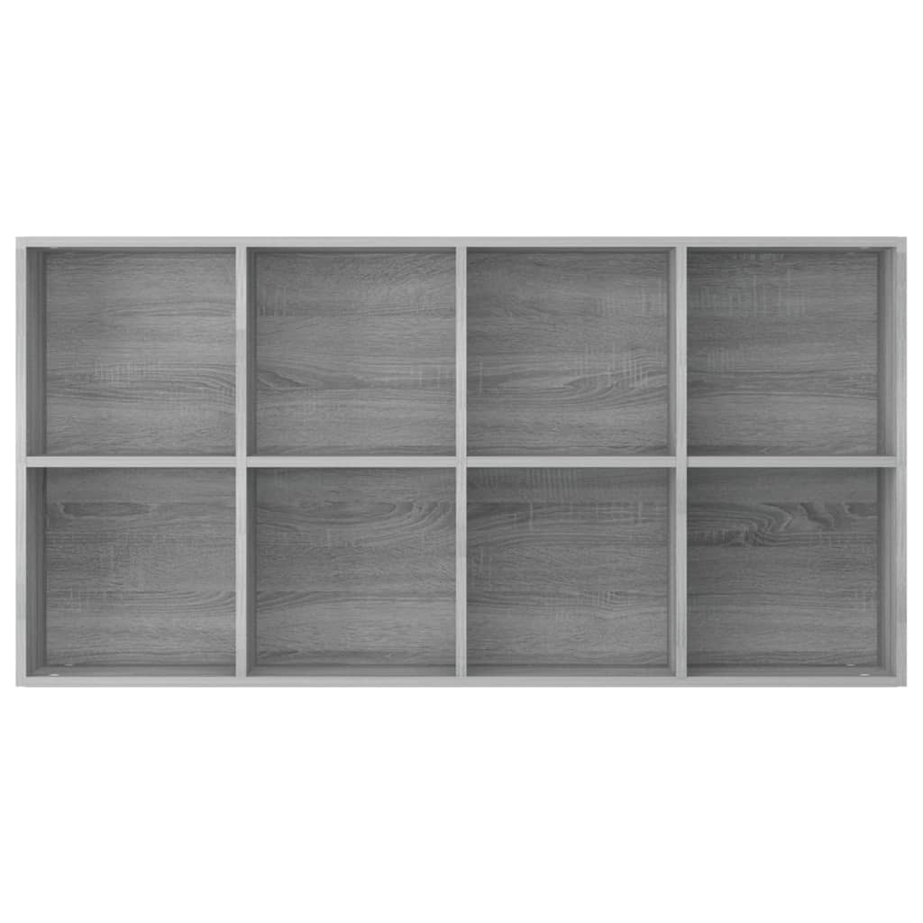 Boekenkast 66x30x130 cm bewerkt hout sonoma grijs