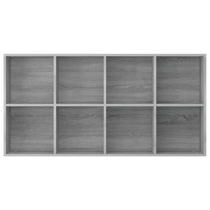 Boekenkast 66x30x130 cm bewerkt hout sonoma grijs