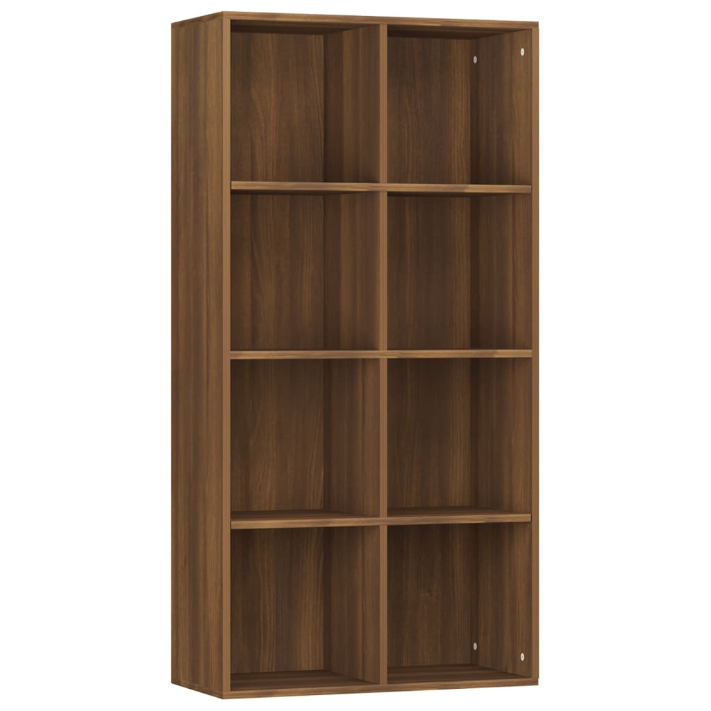 Boekenkast 66x30x130 cm bewerkt hout bruineikenkleurig