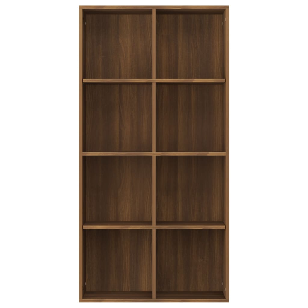 Boekenkast 66x30x130 cm bewerkt hout bruineikenkleurig