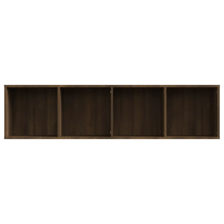 Boekenkast/tv-meubel 143x30x36 cm bewerkt hout bruineikenkleur