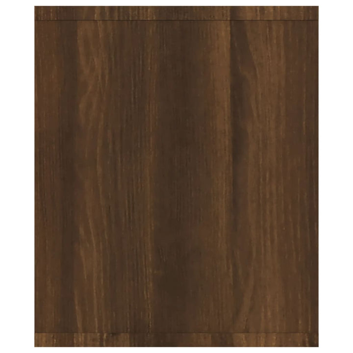 Boekenkast/tv-meubel 143x30x36 cm bewerkt hout bruineikenkleur
