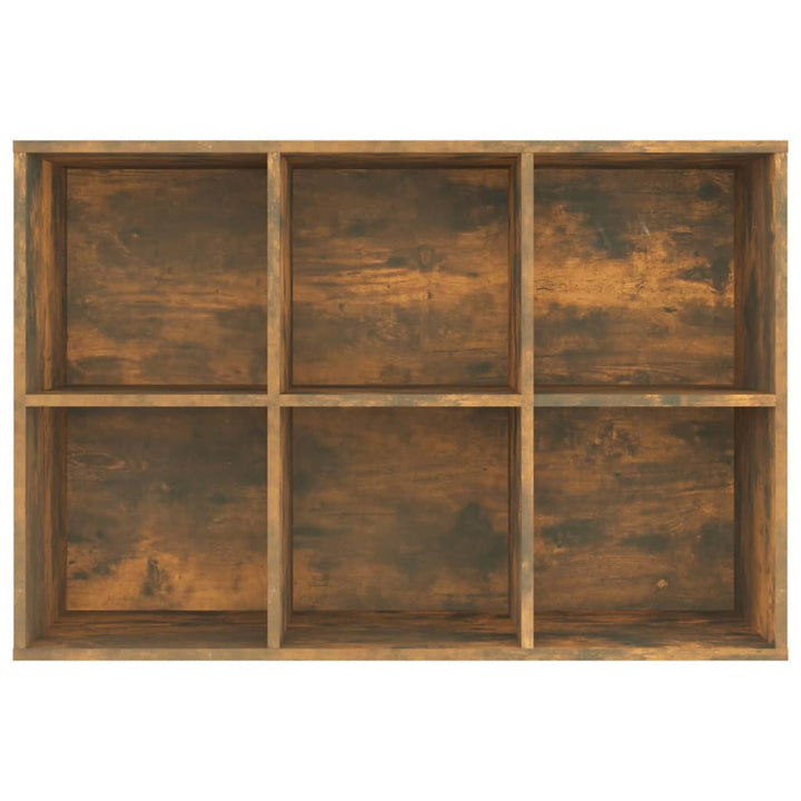 Boekenkast/dressoir 66x30x98 cm bewerkt hout gerookt eikenkleur