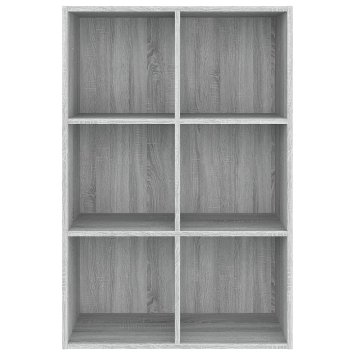 Boekenkast/dressoir 66x30x98 cm bewerkt hout grijs sonoma eiken