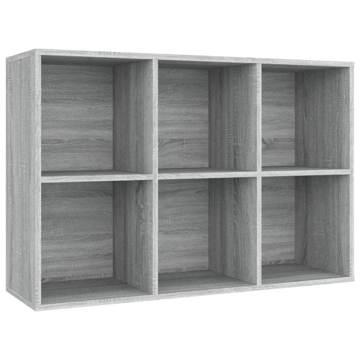 Boekenkast/dressoir 66x30x98 cm bewerkt hout grijs sonoma eiken